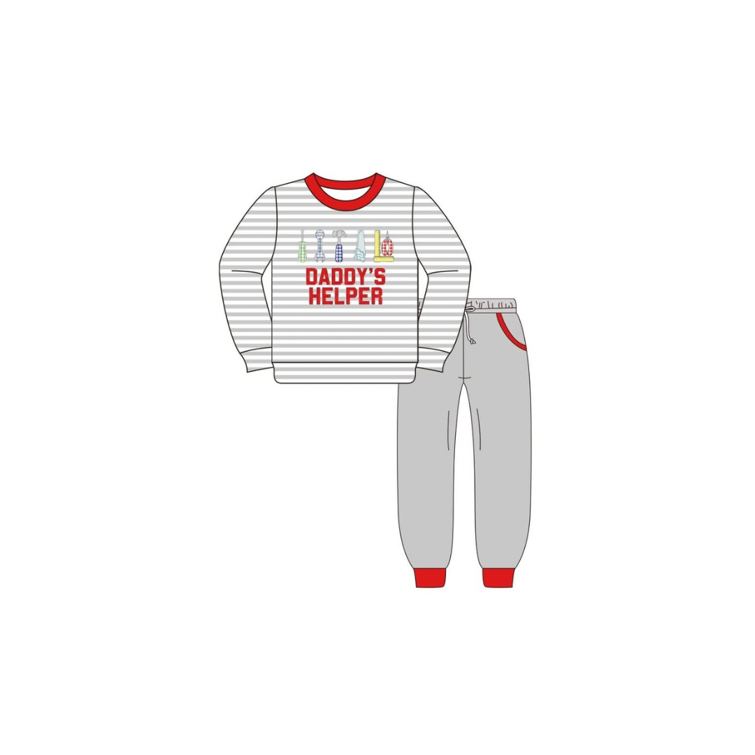 PRE ORDER - Funfetti Kids Daddy's Helper/Tools Applique Jogger Set
