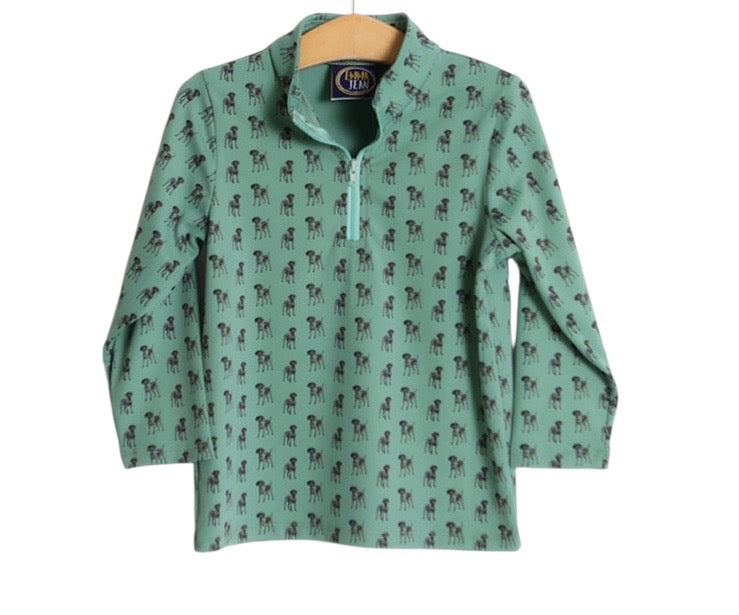 Emma Jean Ethan Dog 3/4 Zip Pullover