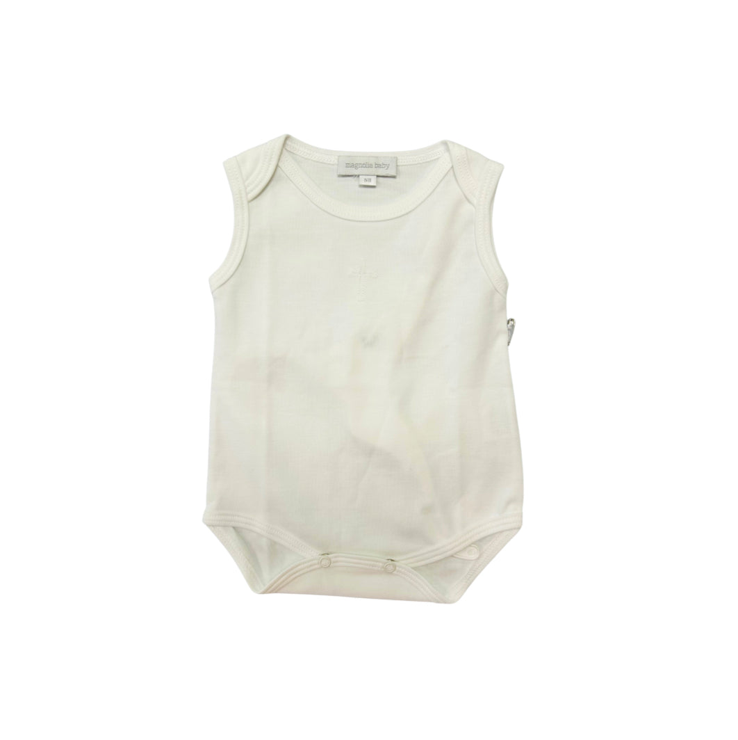 Magnolia Baby Cross Embroidered Onesie