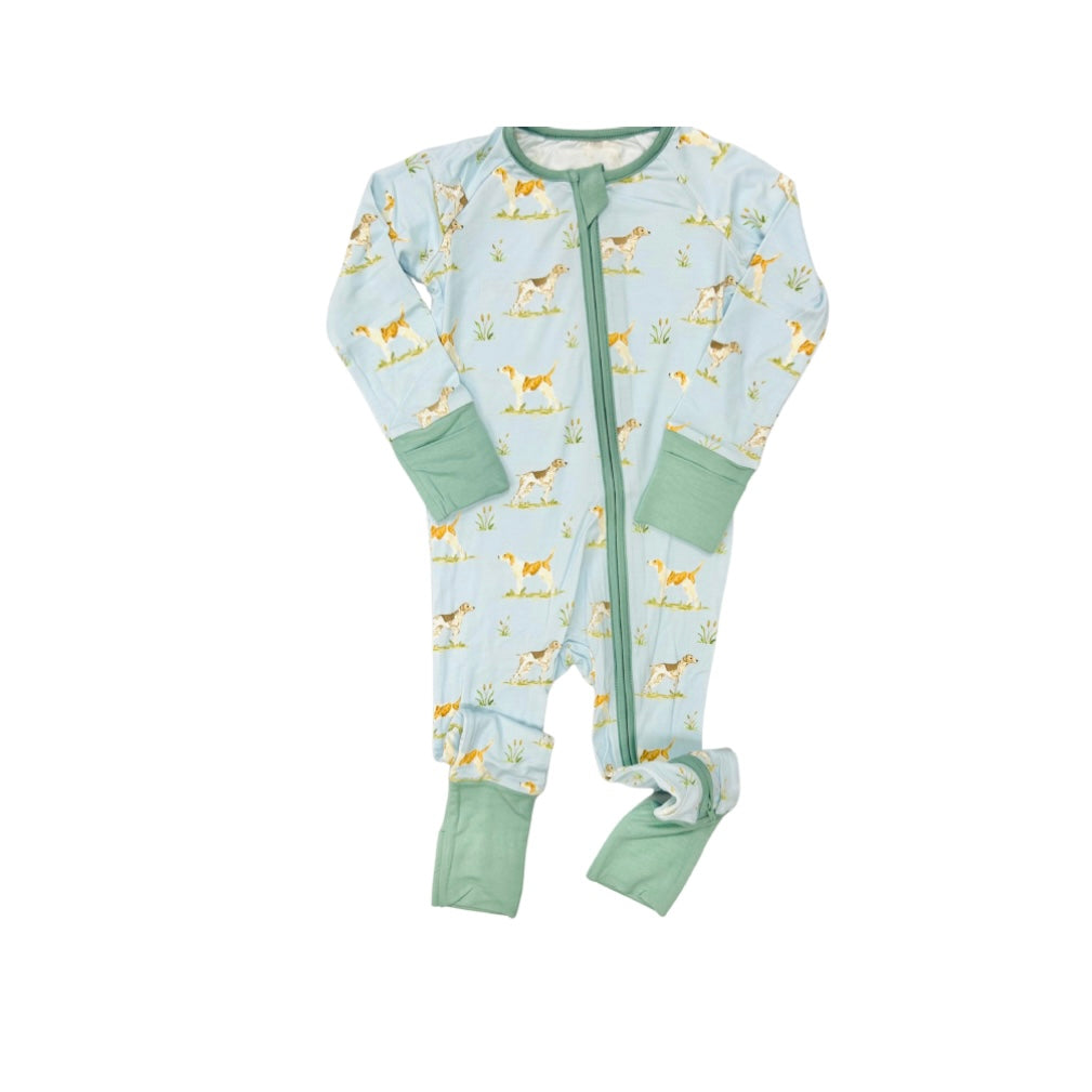 Carson & Friends Hunting Dog Bamboo Footie