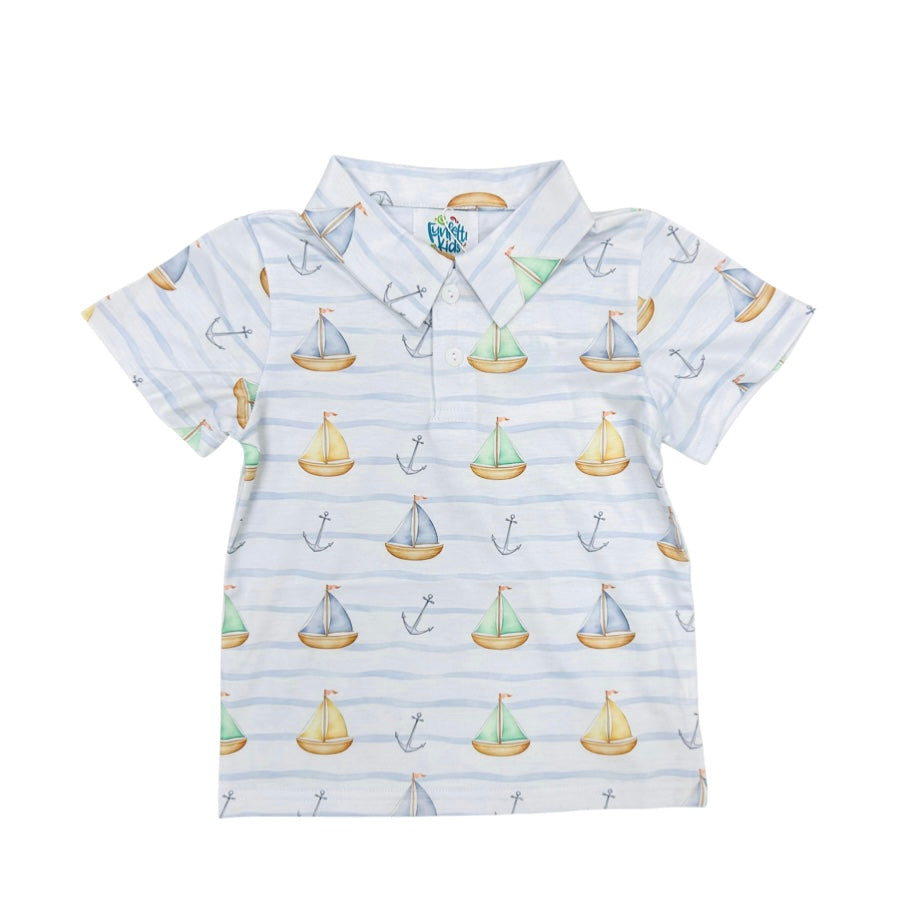 Funfetti Kids Sailboat/Anchor Polo