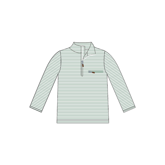 PRE ORDER - Hazel Blue Sage Stripe Pullover