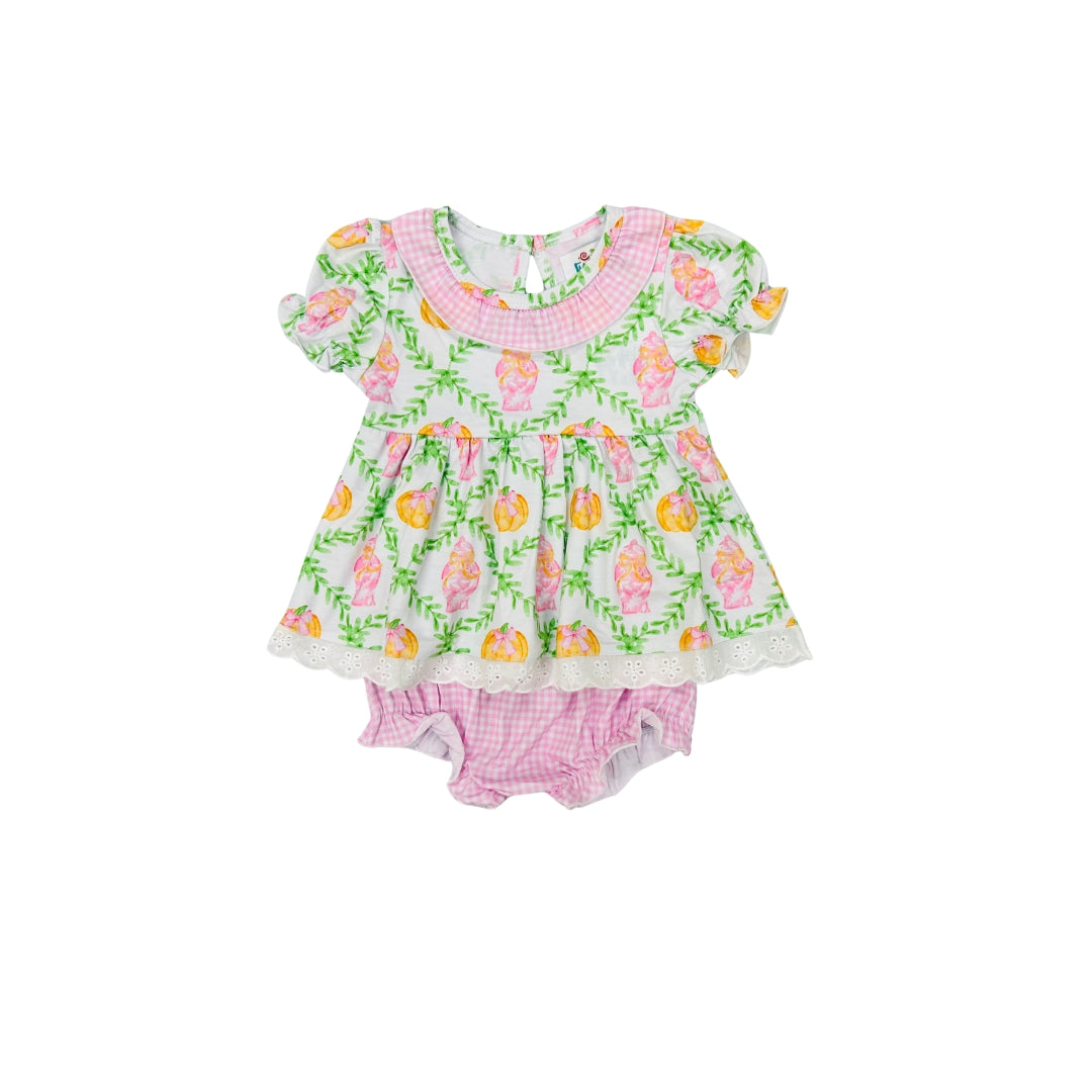 Funfetti Kids Pumpkin/Cloisonne Bloomer Set