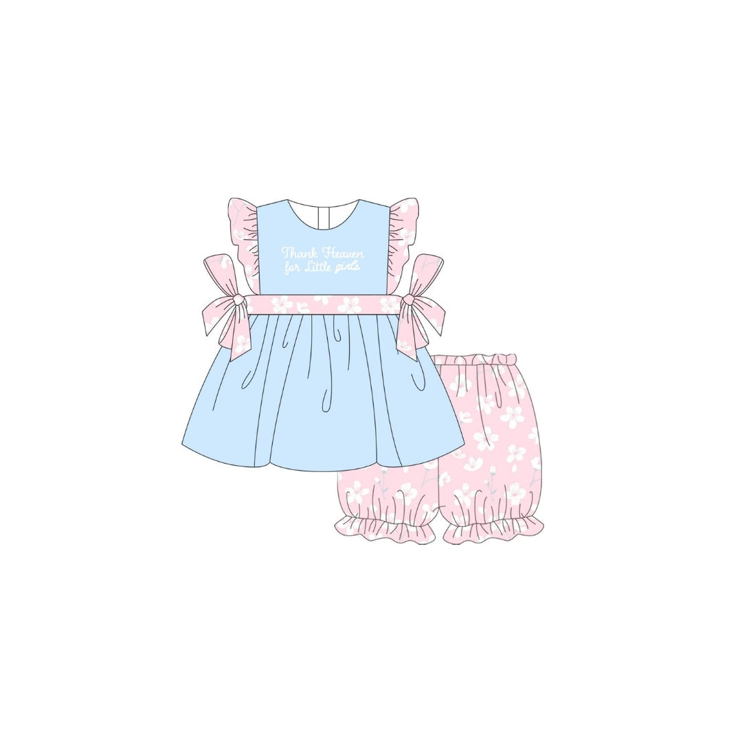 PRE ORDER - Funfetti Kids Thank Heaven for Little Girls Embroidered Bloomer Set