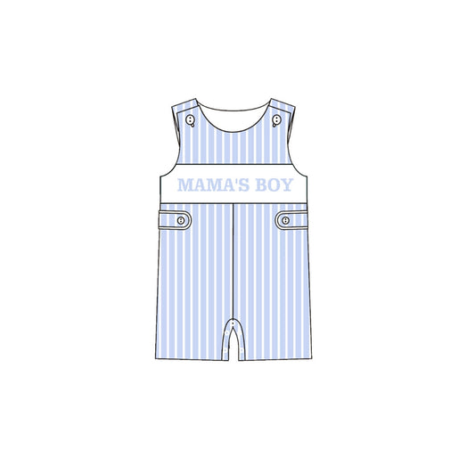 PRE ORDER - POSH Smocked Mamas Boy Striped Jon Jon
