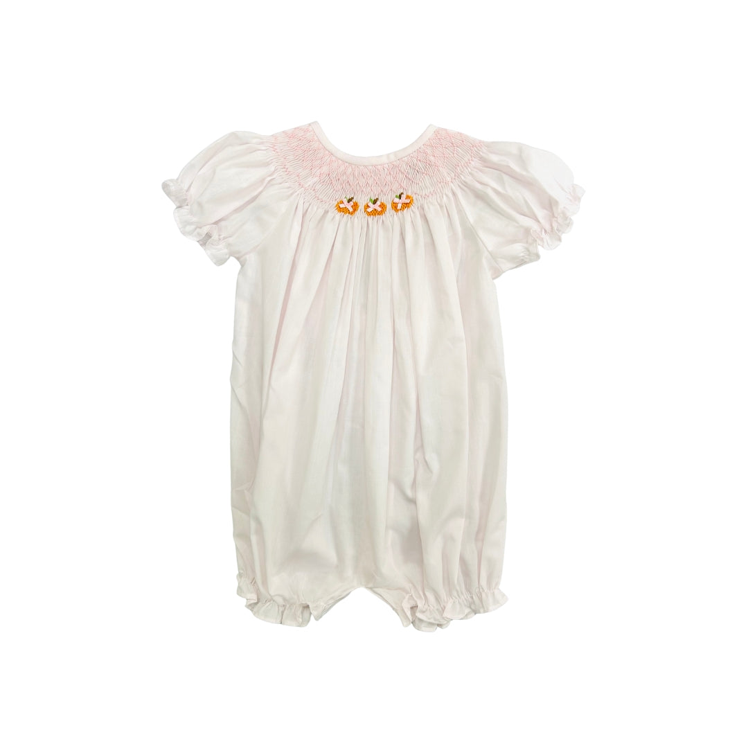 Baby Blessings Smocked Three Pumpkin Bubble