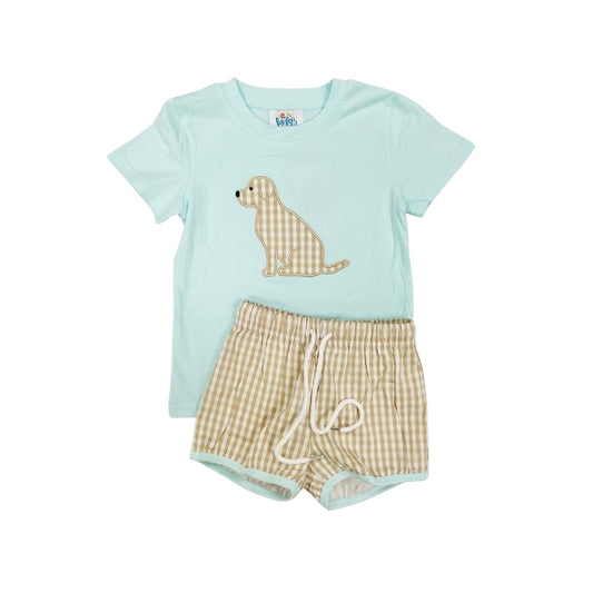 Funfetti Kids Gingham Lab Short Set