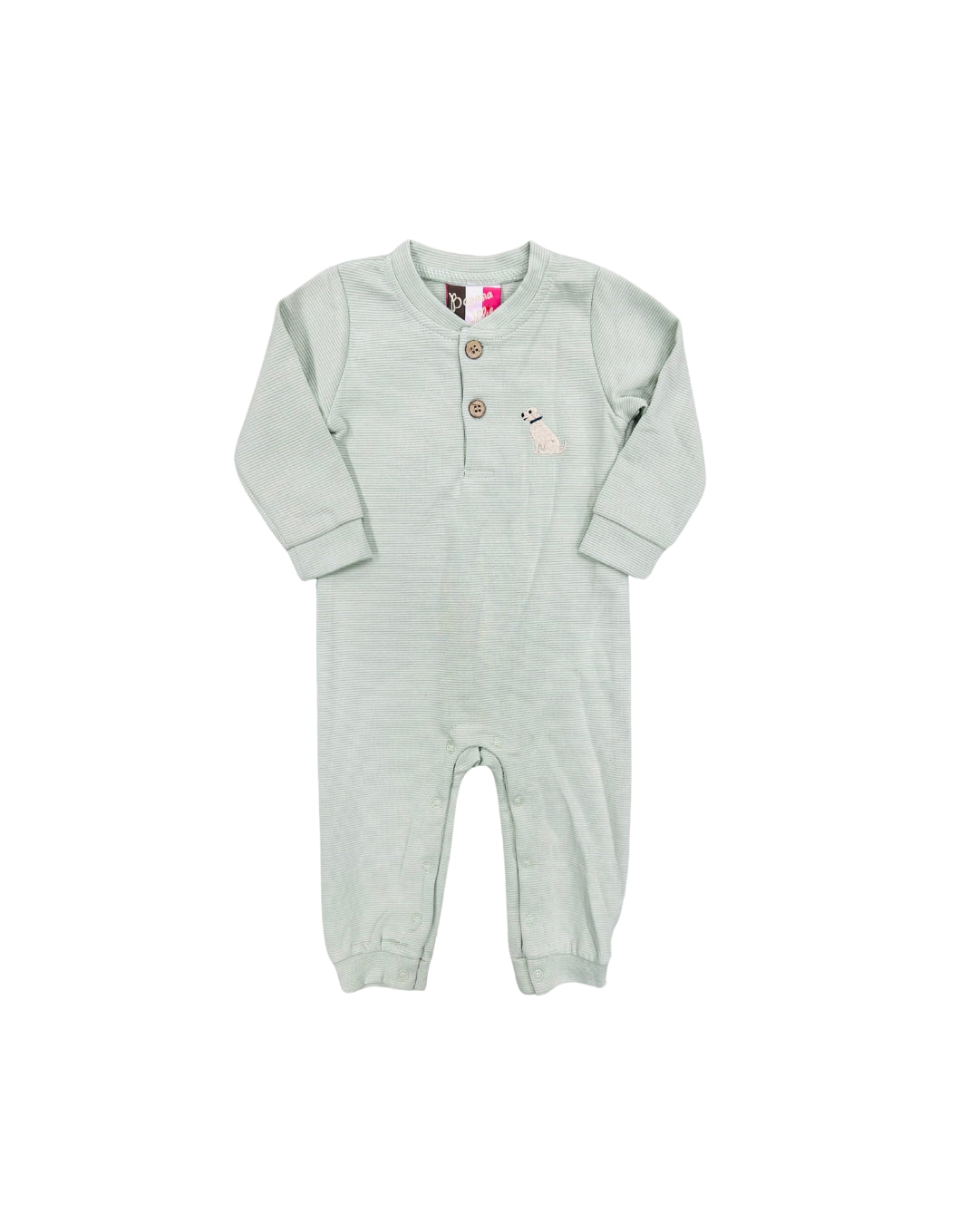 Banana Split Embroidered Puppy Romper