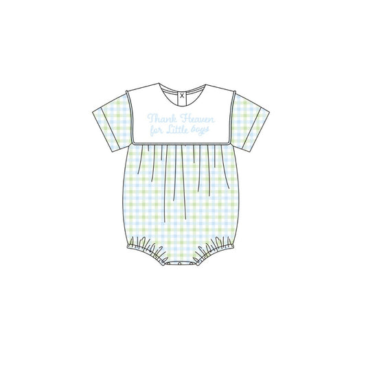 PRE ORDER - Funfetti Kids Thank Heaven for Little Boys Embroidered Bubble