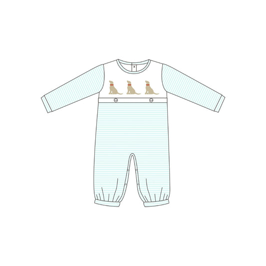 PRE ORDER - Funfetti Kids Lab Embroidered Stripe Romper