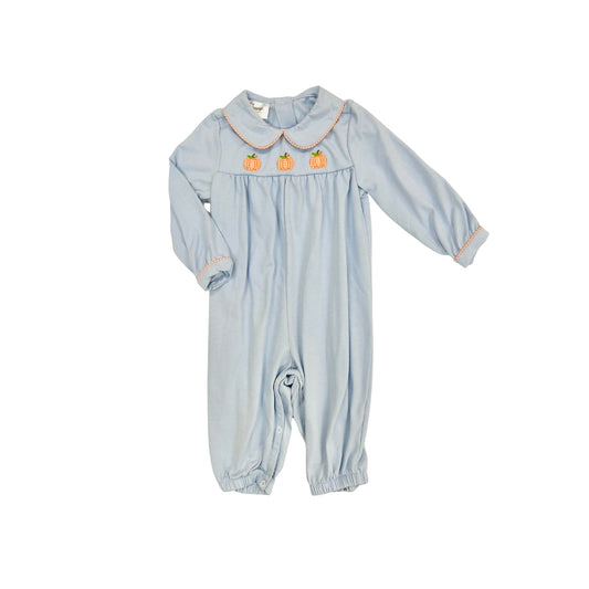 Baby Blessings Blue Knit Pumpkin Converter Romper