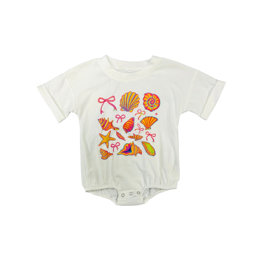 POSH Bright Multi Colored Seashell/Bow Baggy Bubble