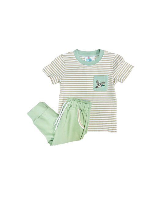 Funfetti Kids Embroidered Mallard Jogger Set