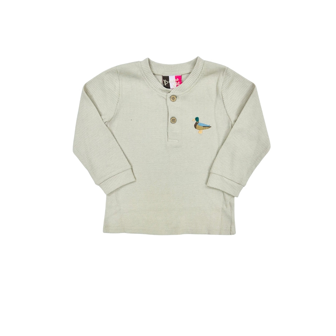 Banana Split Duck Embroidered Shirt