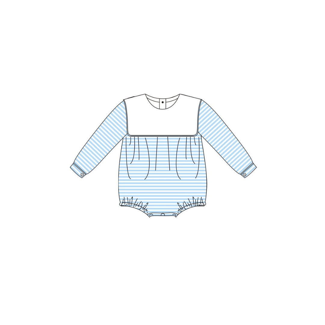 PRE ORDER - Funfetti Kids Light Blue Knit Stripe Bubble