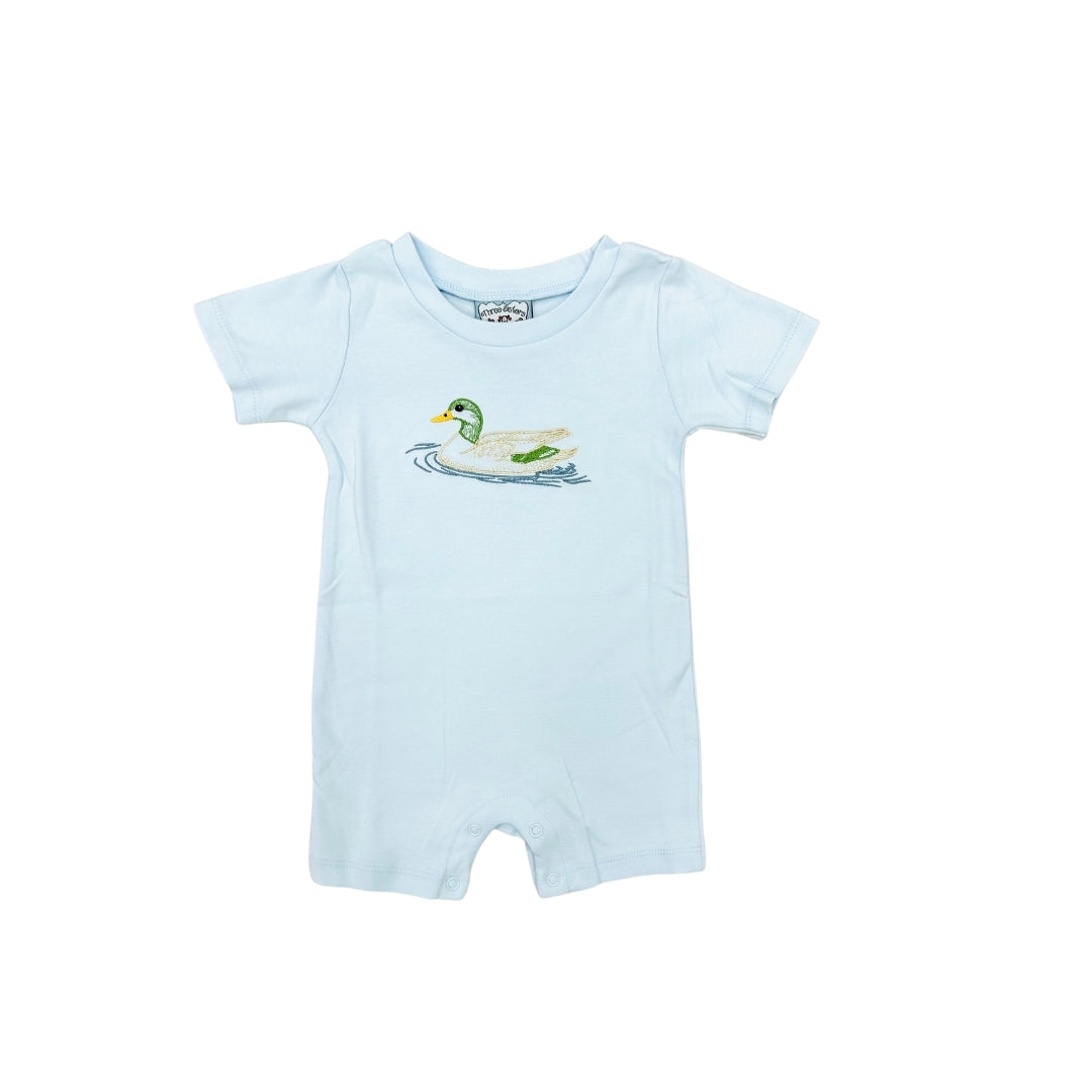 Three Sisters Embroidered Mallard Duck Romper