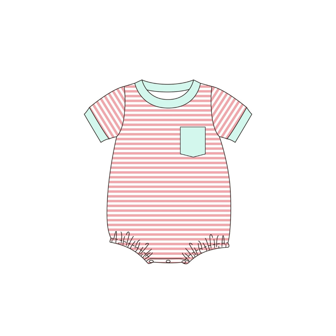 PRE ORDER - Funfetti Kids Coral/Mint Stripe Bubble