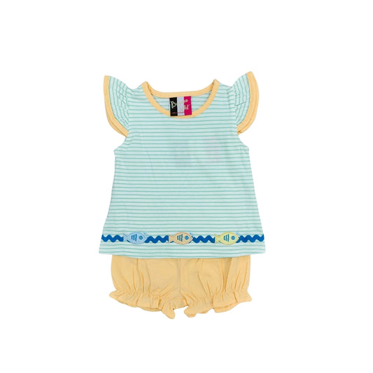 Banana Split Go Fish Ruffle Bloomer Set