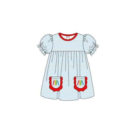 PRE ORDER - Funfetti Kids Crayon Applique Ruffle Dress