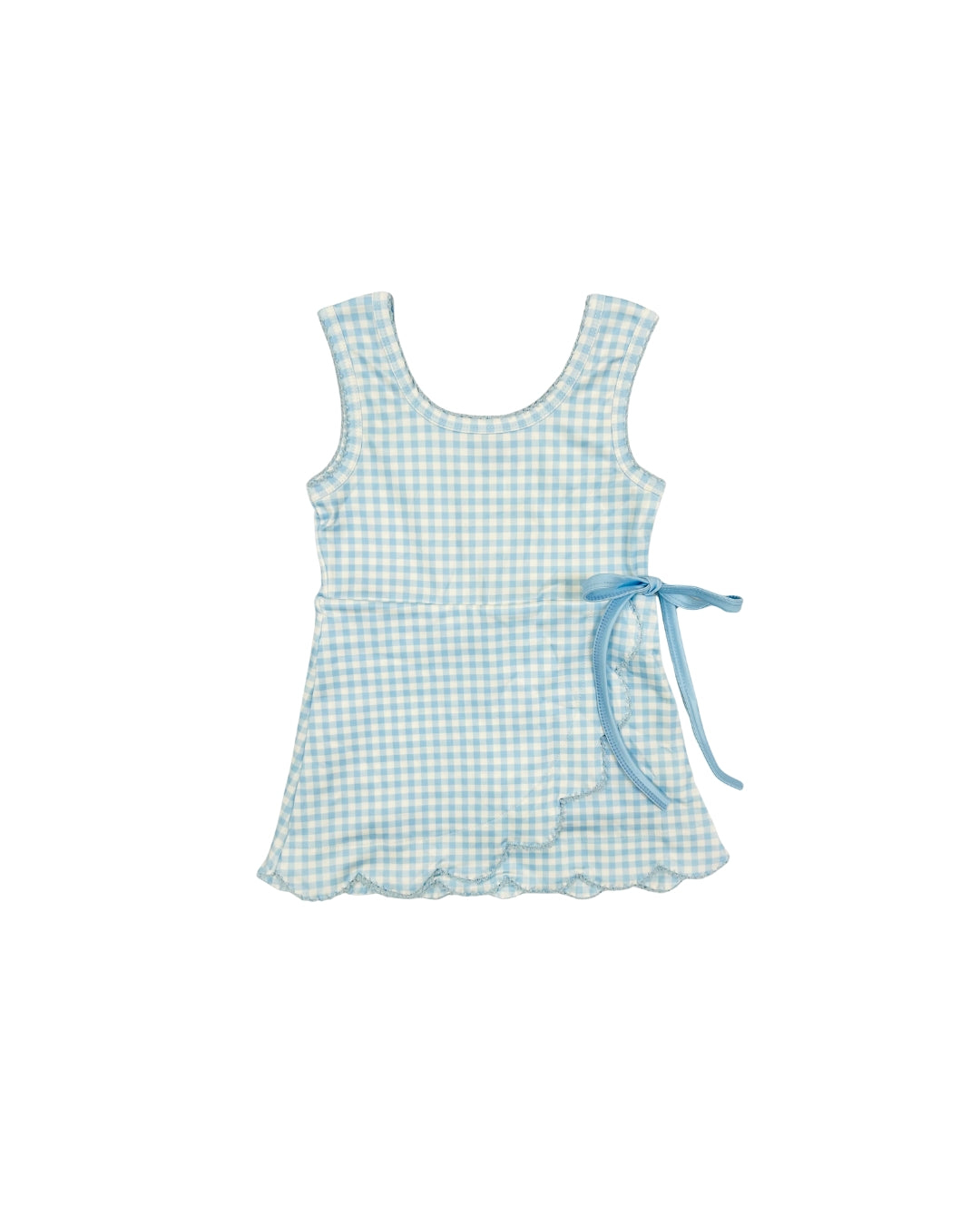 Funfetti Kids Blue Gingham Active Dress