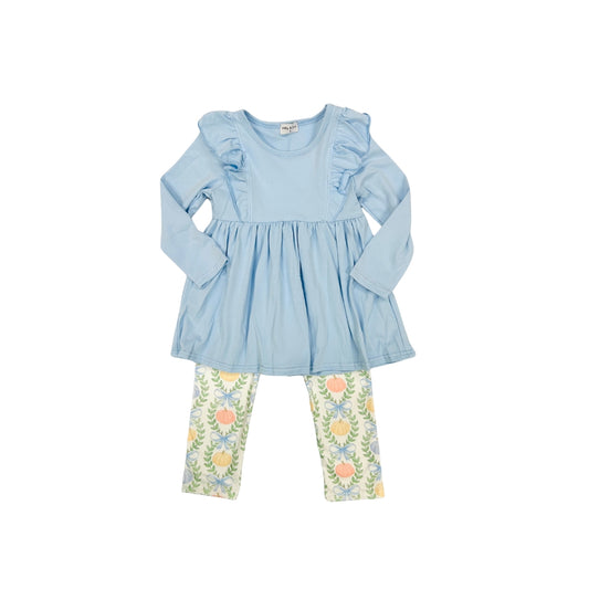 Pumpkin/Bow Legging Set