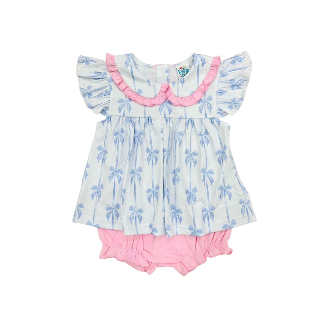 Funfetti Kids Bow/Ruffle Bloomer Set