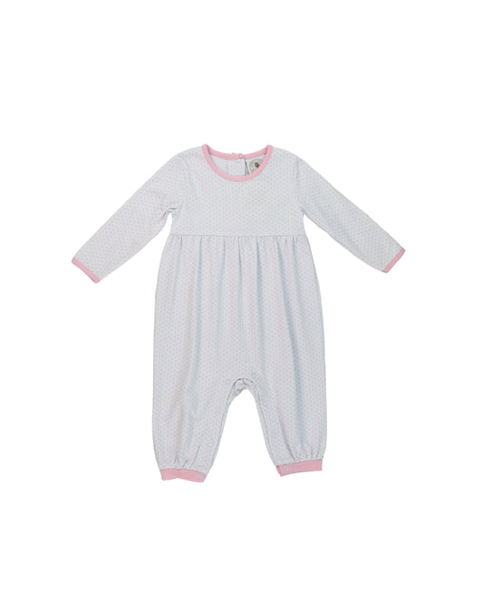 Cypress Row Pink Polka Dot Romper