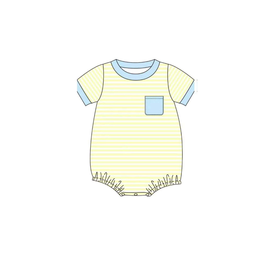 PRE ORDER - Funfetti Kids Yellow/Blue Stripe Knit Bubble