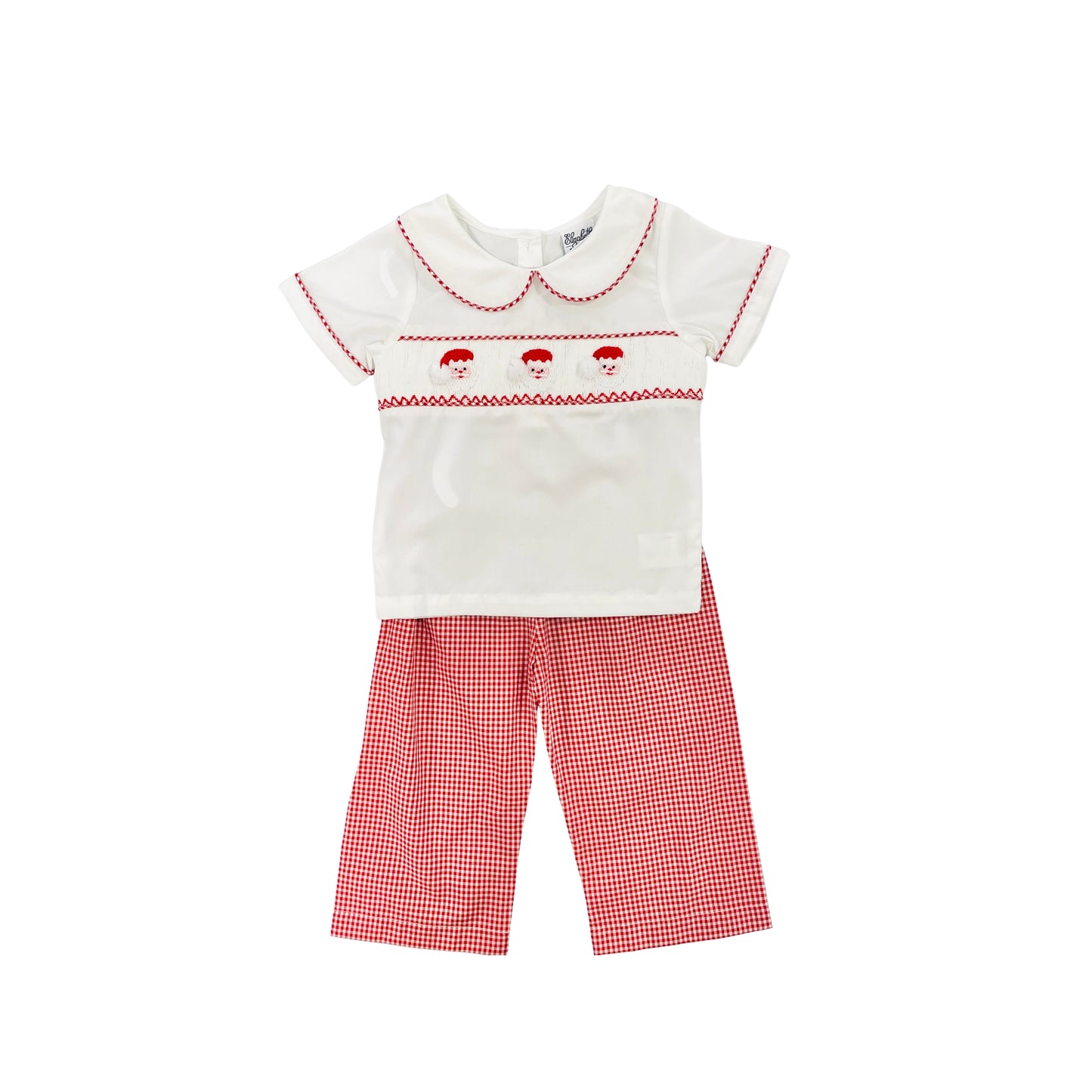 Elizabeth Ann Boys Smocked Santa Pant Set