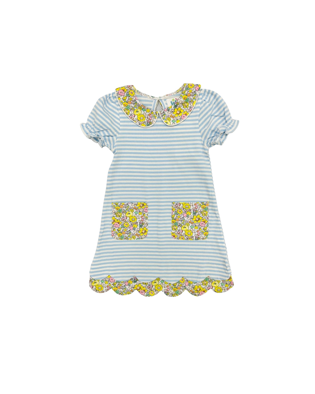 Funfetti Kids Floral/Stripe Knit Dress