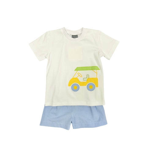 True Boy Golf Applique Short Set