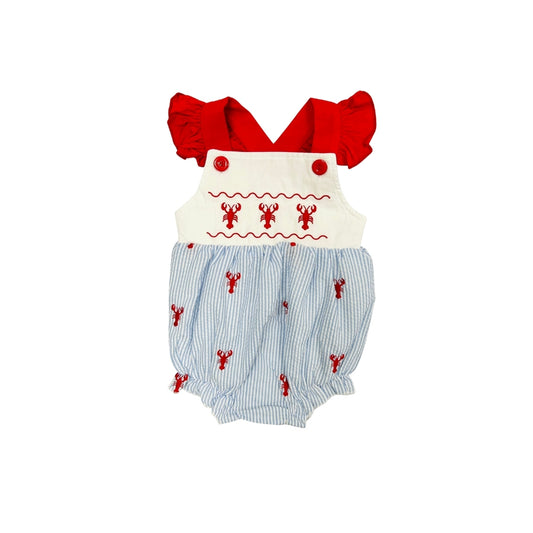 Funfetti Kids Seersucker Crawfish Ruffle Bubble