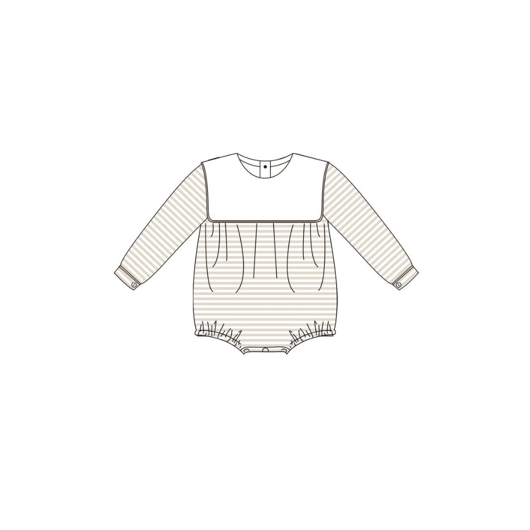 PRE ORDER - Funfetti Kids Tan Knit Stripe Bubble