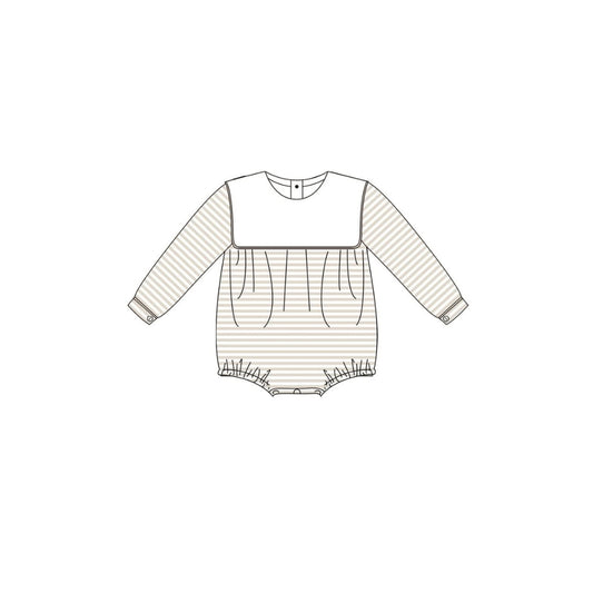 PRE ORDER - Funfetti Kids Tan Knit Stripe Bubble
