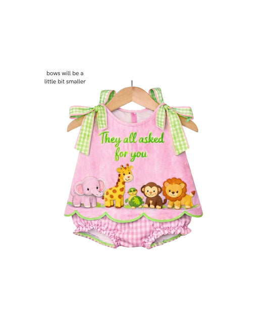 PRE ORDER - Hazel Blue They All Asked For You Embroidered Ruffle Bloomer Set