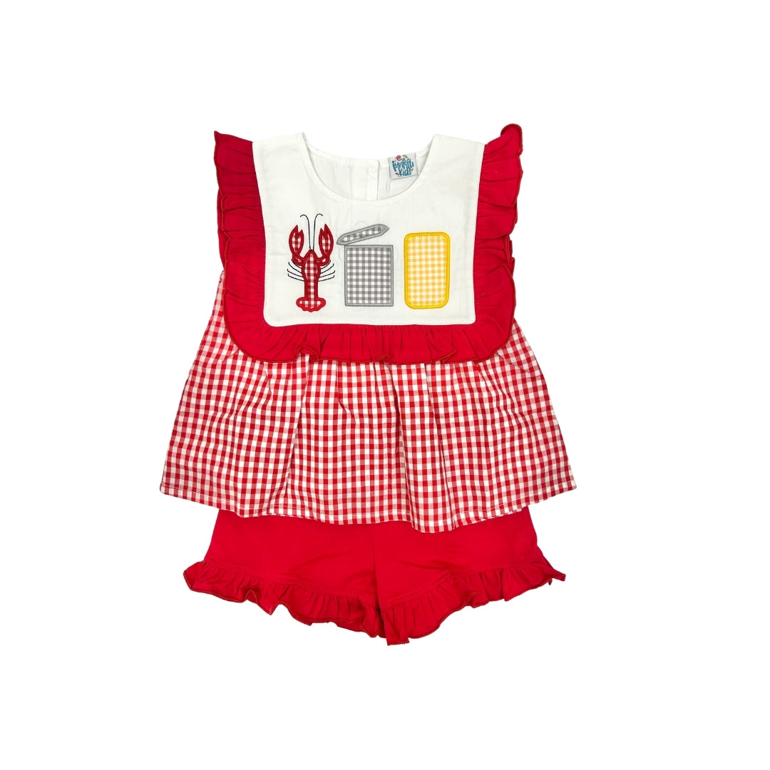 Funfetti Kids Crawfish Boil Ruffle Short Set