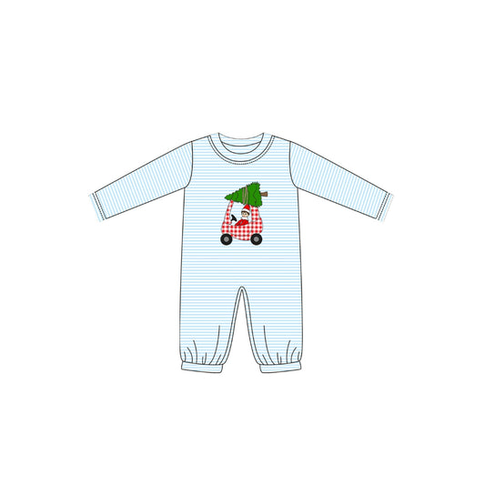 PRE ORDER - Funfetti Kids Red Gingham Cozy Coupe Stripe Romper