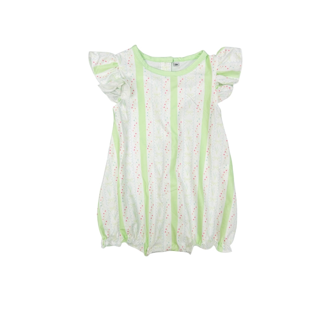 Just for Fun Threads Floral/Bow Bubble with Light Green Trim