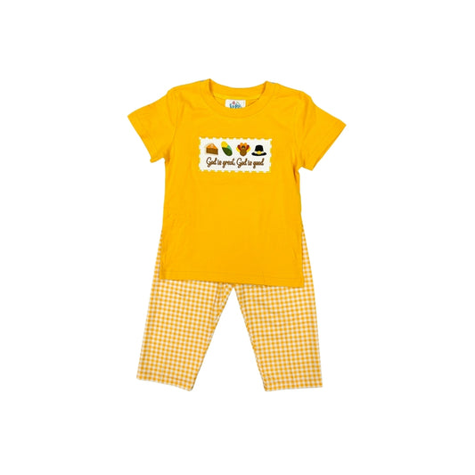 Funfetti Kids God is great, God is good Pant Set