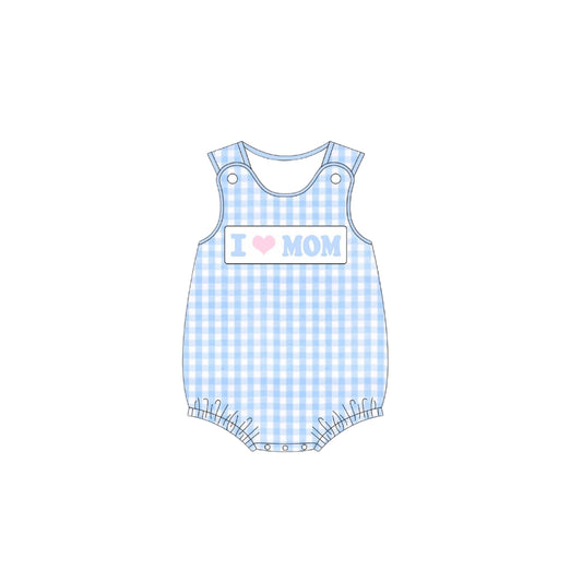 PRE ORDER - Funfetti Kids Blue Check I Love Mom Bubble