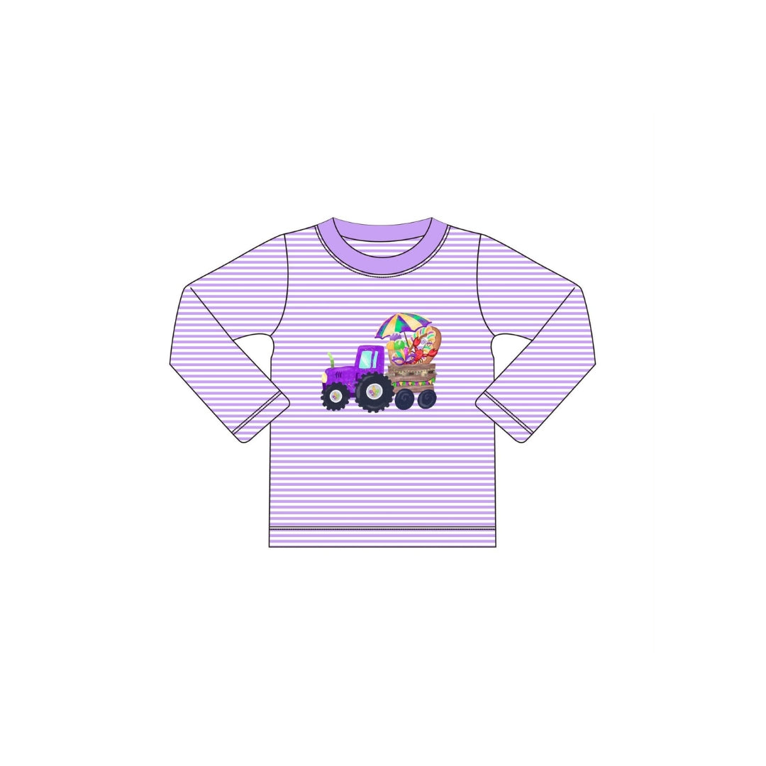 PRE ORDER - Funfetti Kids Mardi Gras Mambo Applique Shirt