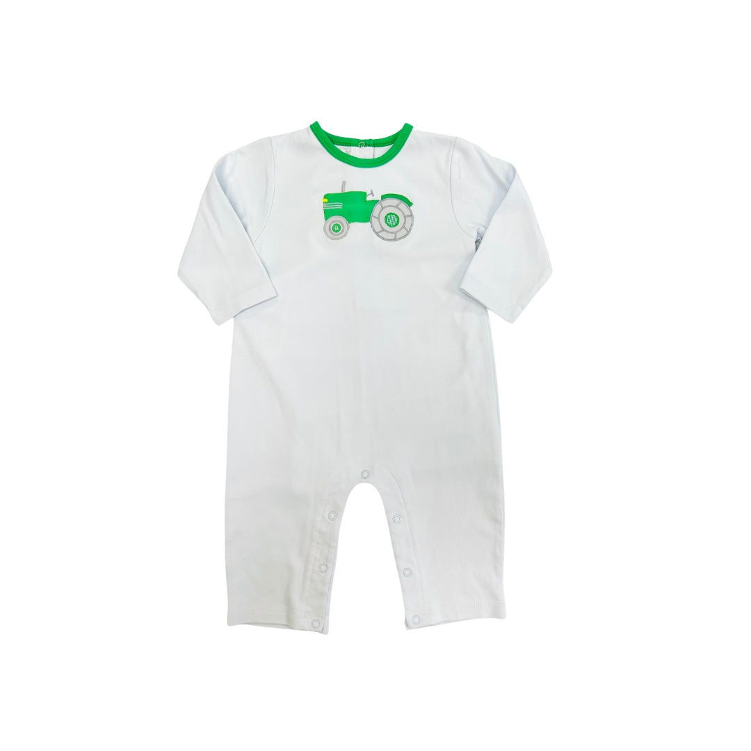 Petit Ami Tractor Applique Romper