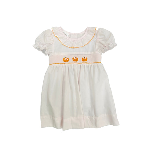 Baby Blessing Hand Smocked Pink Pumpkin Dress