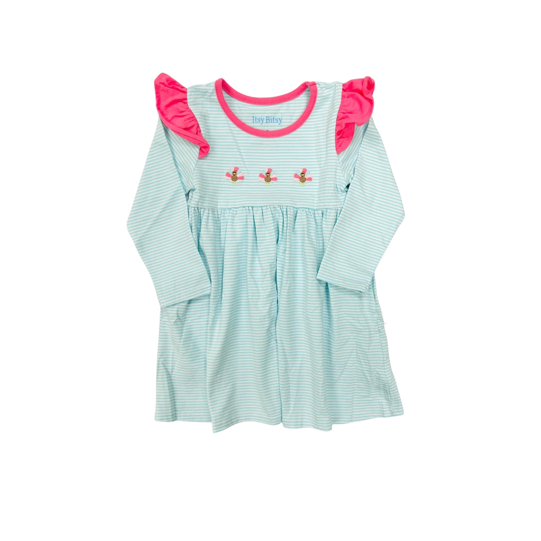 Itsy Bitsy Turkey Ruffle Dress