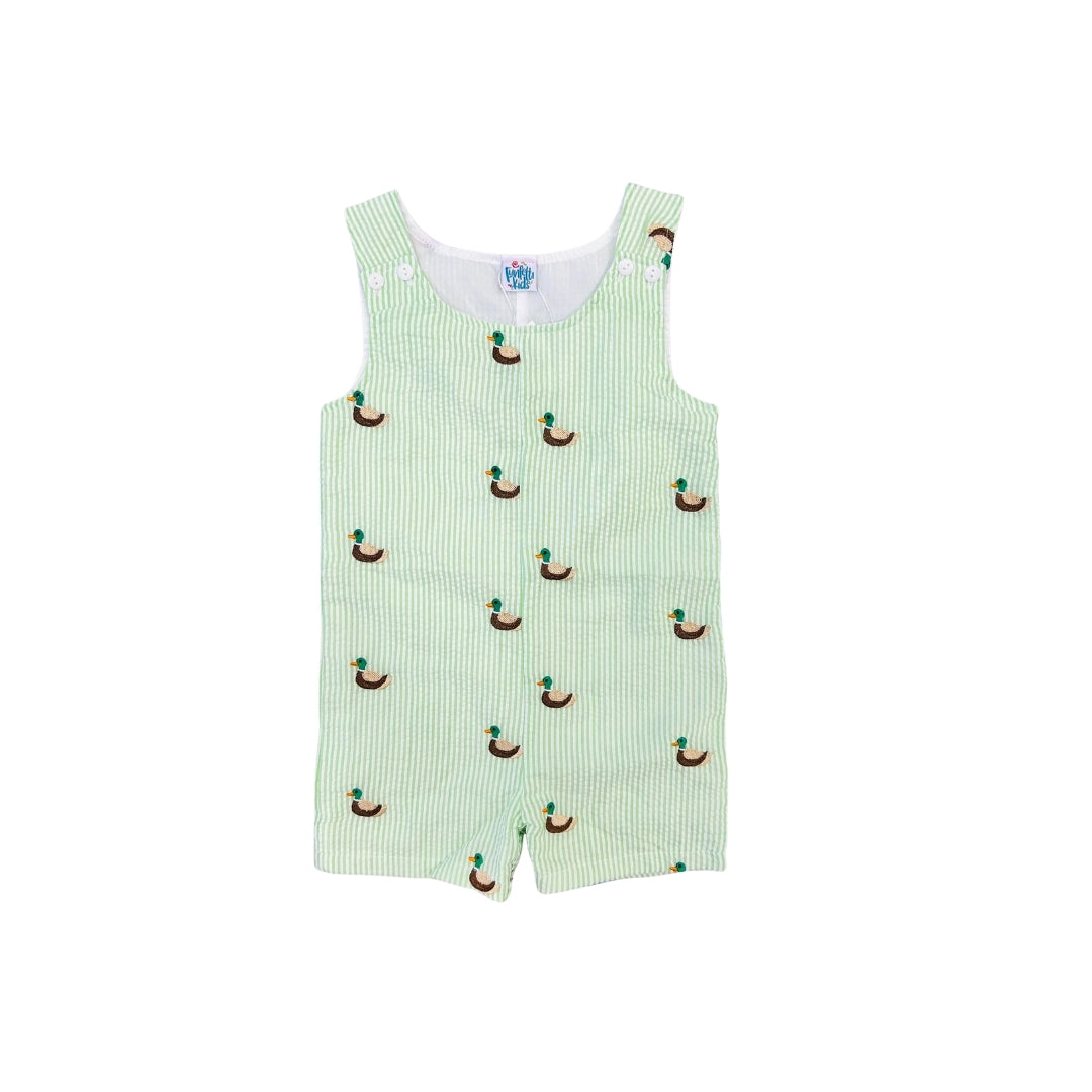 Funfetti Kids Seersucker Embroidered Mallard Jon Jon