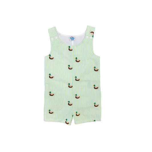 Funfetti Kids Seersucker Embroidered Mallard Jon Jon