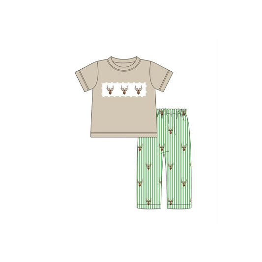 PRE ORDER - Funfetti Kids Embroidered Deer Pant Set