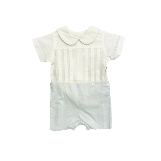 Remember Nguyen White Pleated/ Blue Short Button On