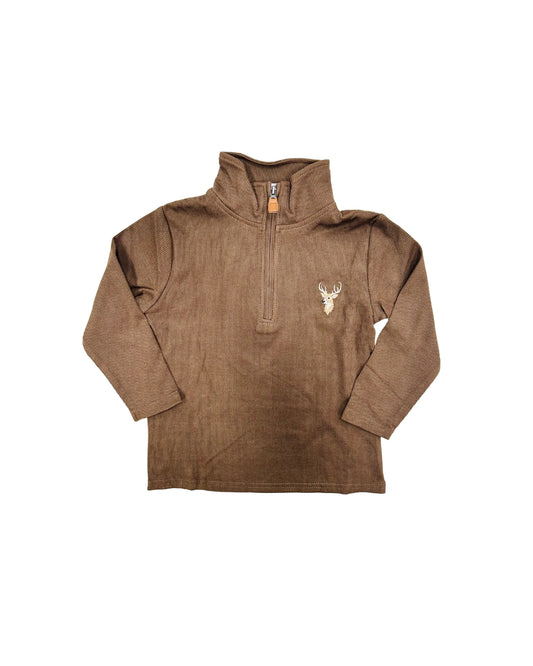 Banana Split Embroidered Deer Pullover