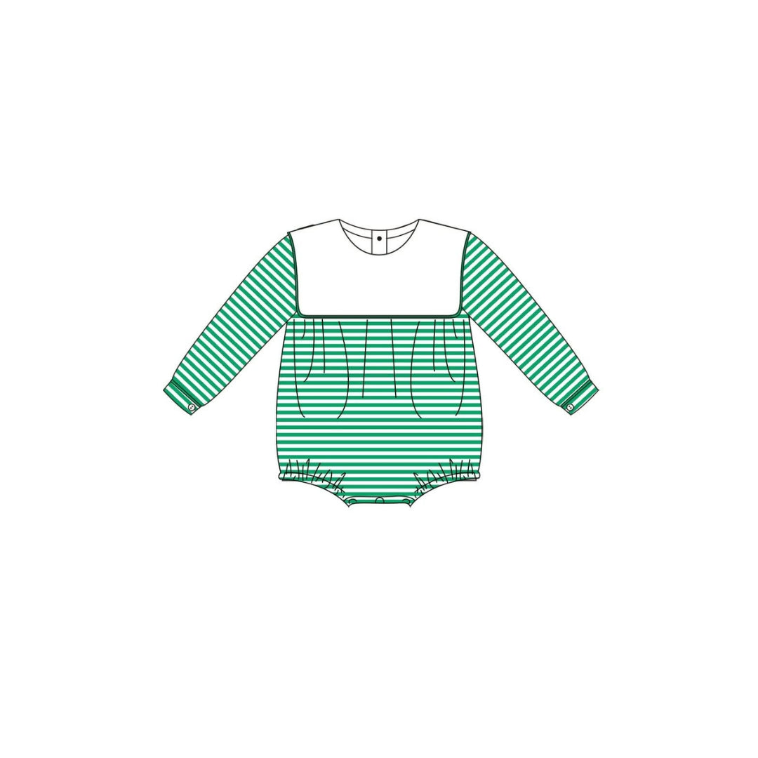 PRE ORDER - Funfetti Kids Green Knit Stripe Bubble